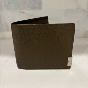 Burberry Olive Leather Card Holder